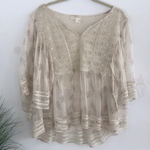 Designer meadow rue boho lace top